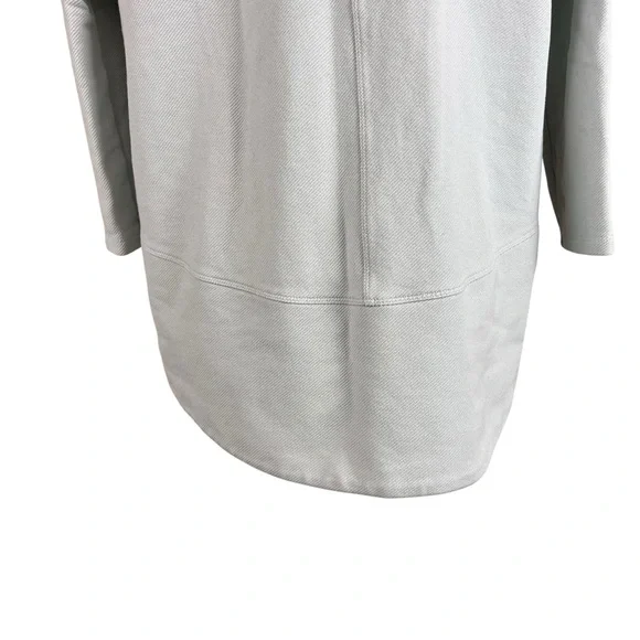 Eileen Fisher Organic Cotton Pastel blue high low sweater SZ M - Picture 4 of 9